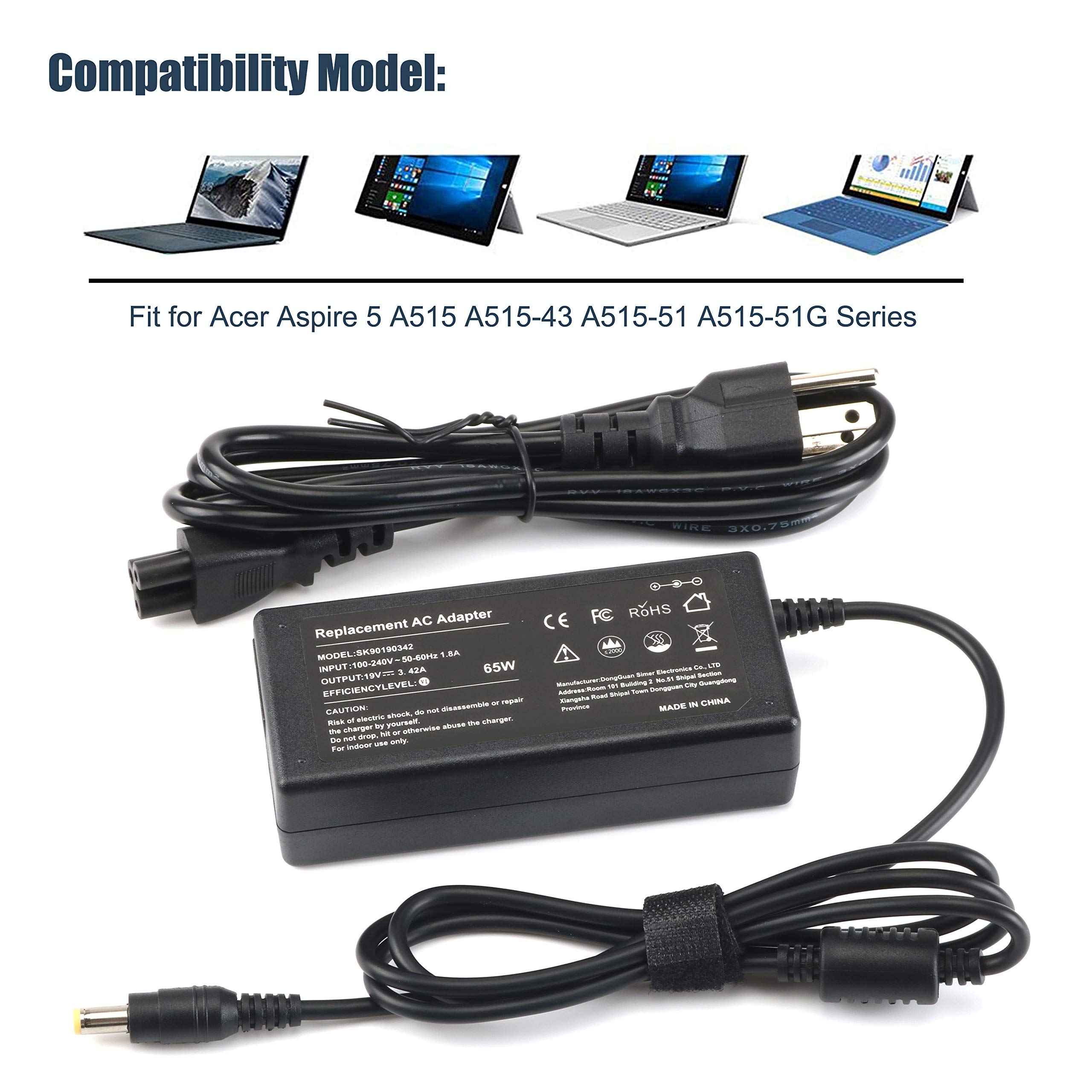 Amazon.com: 65W Ac Adapter/Laptop Charger/Power Supply for